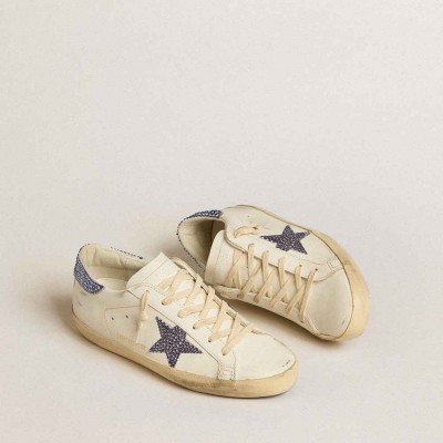 Golden Goose Super-Star LTD Sneakers With Suede Star And Heel Tab With Swarovski Crystals