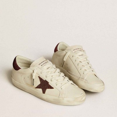Golden Goose Super-Star LTD Sneakers With Suede Star And Heel Tab With Swarovski Crystals