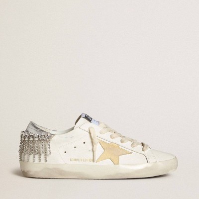 Golden Goose Super-Star LTD Sneakers With Suede Star And Leather Heel Tab With Crystals
