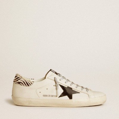 Golden Goose Super-Star LTD Sneakers With Suede Star And Pony Skin Heel Tab
