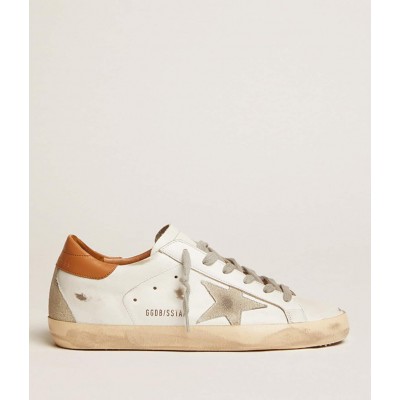 Golden Goose Super-Star Sneakers Sneakers With Suede Star And Brown Heel Tab