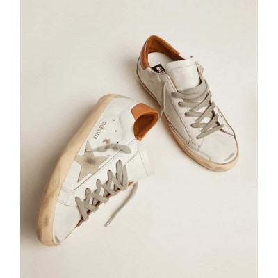 Golden Goose Super-Star Sneakers Sneakers With Suede Star And Brown Heel Tab