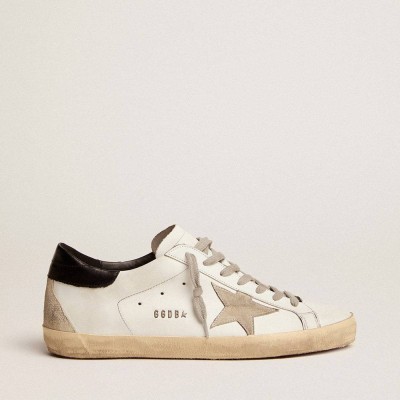 Golden Goose Super-Star Sneakers With Black Heel Tab And Metal Stud Lettering