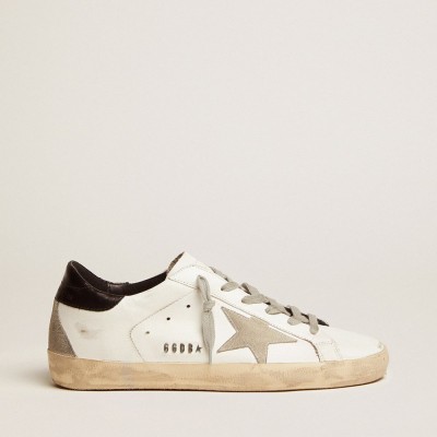 Golden Goose Super-Star Sneakers With Black Heel Tab And Metal Stud Lettering