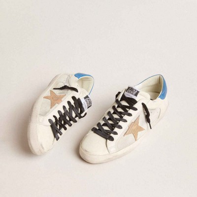 Golden Goose Super-Star Sneakers With Suede Inserts And Lizard-print Leather Star