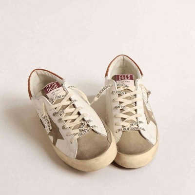 Golden Goose Super-Star Sneakers With Suede Star And Brown Leather Heel Tab