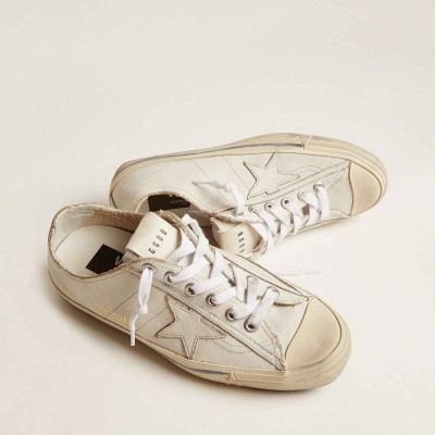 Golden Goose V-Star Sneakers In Vintage Effect Leather