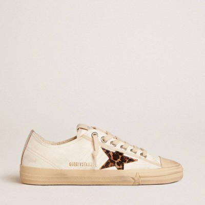 Golden Goose V-Star LTD Sneakers In Nappa With Pony Skin Star And Silver Heel Tab